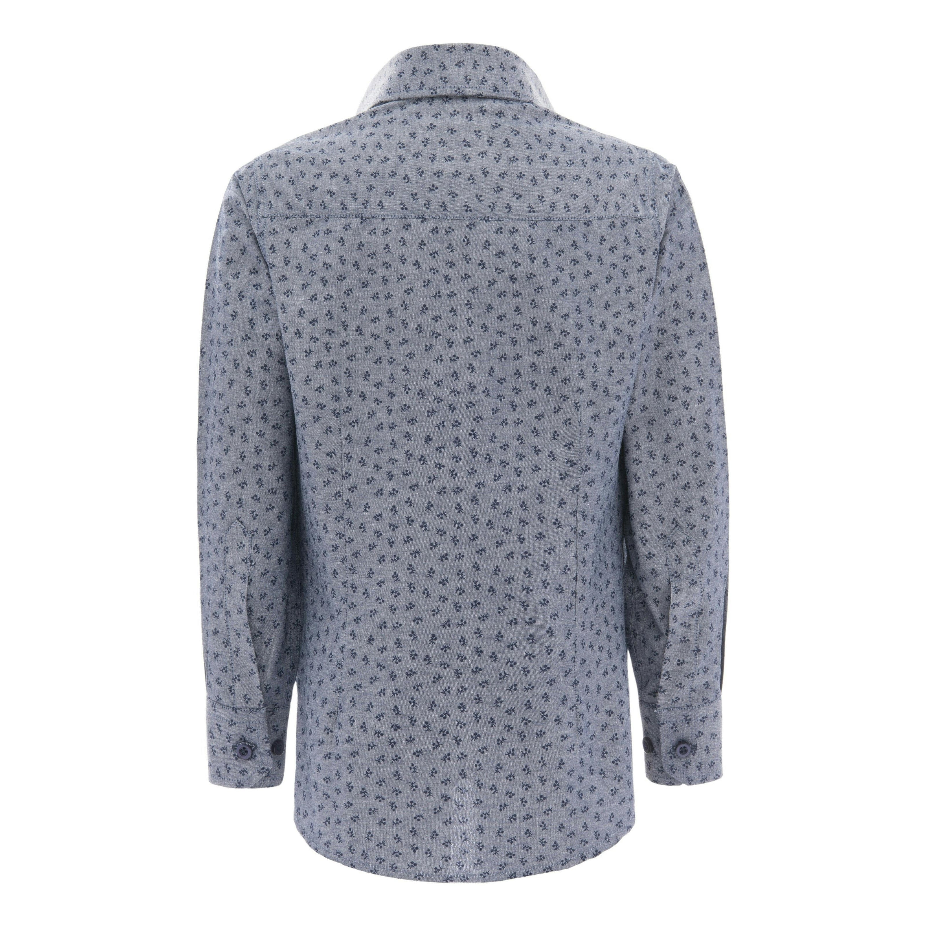 Gray Dandelion Print Dress Shirt