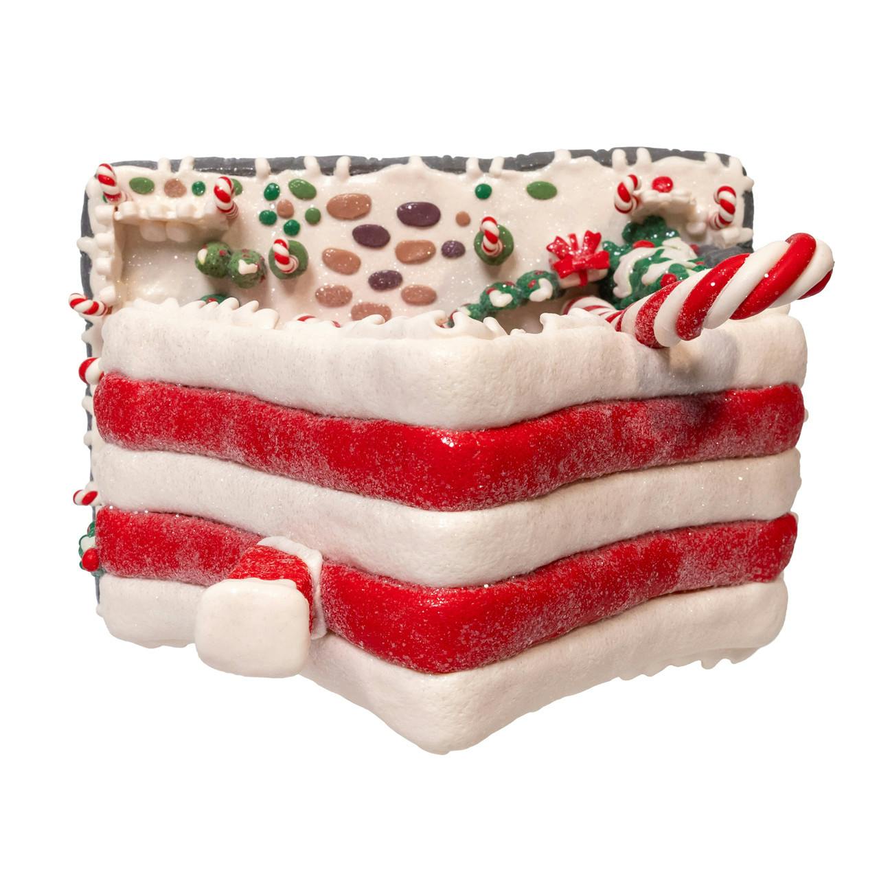 Kurt Adler 10.5-Inch Battery Operated LED Candy Cane Lane House