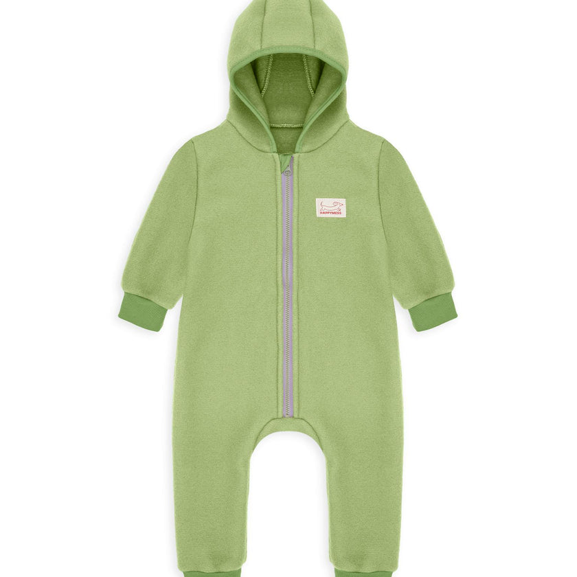children's merino wool overall - green pea