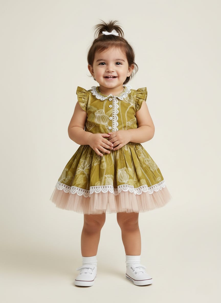 Kate Full Skirt and Top Set Green