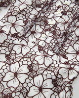 Chelsea Cotton Embroidered Dress, Wine
