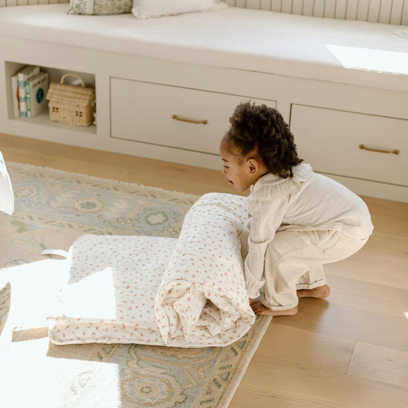 Organic Toddler Nap Roll-N-Rest Mat Set
