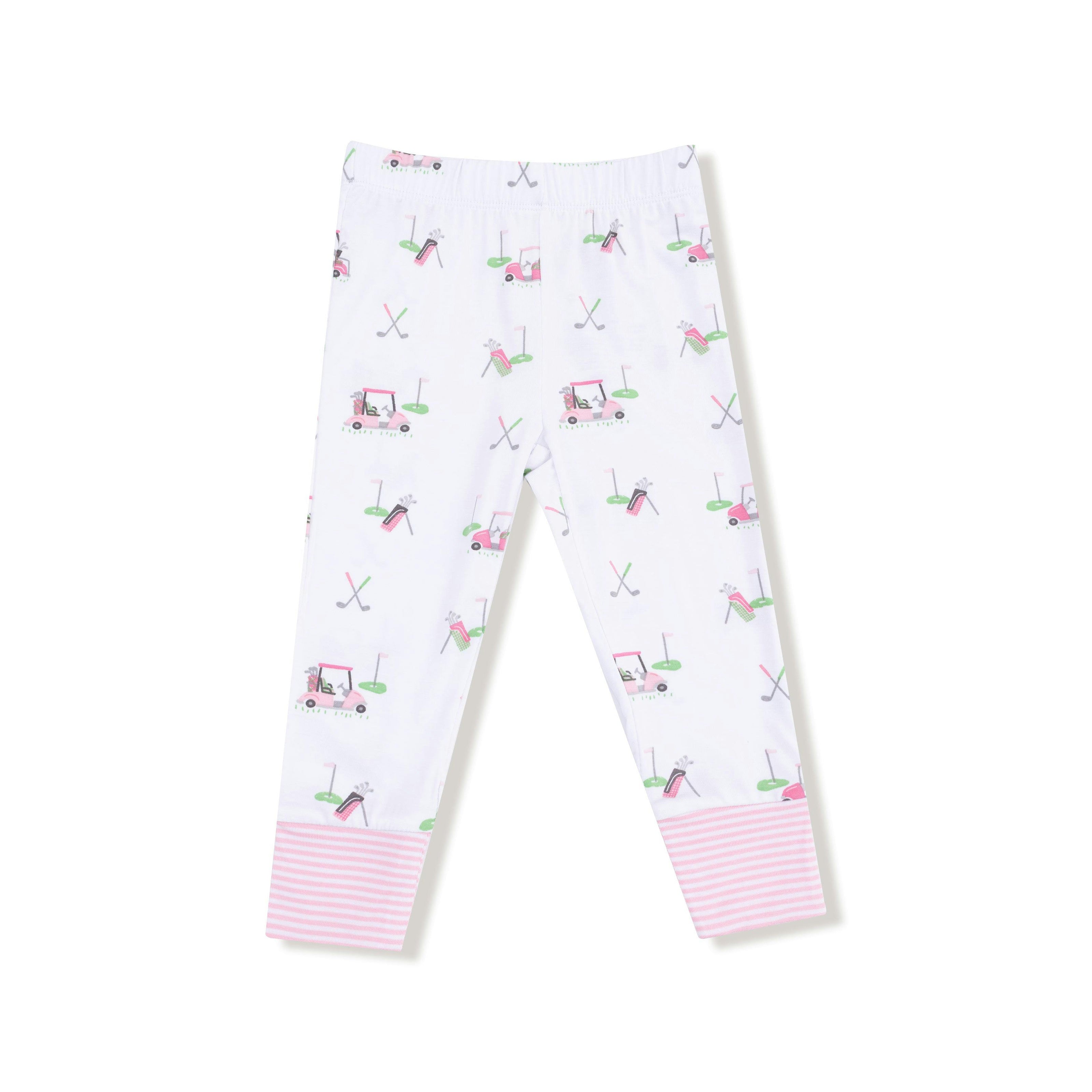 Baby Golf Carts - Pink - Long Sleeve Loungewear Set