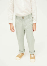 Grey Green Lightweight Chino Trousers