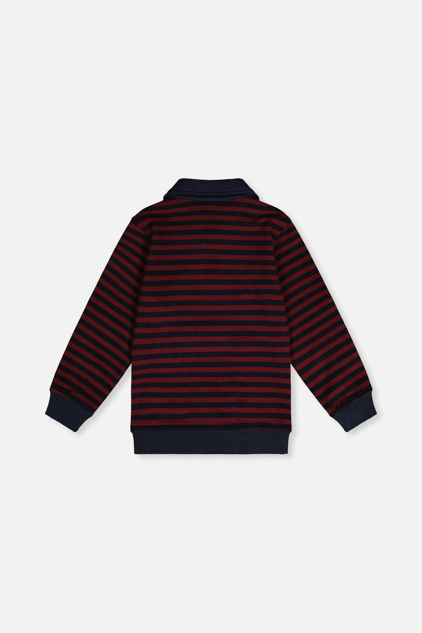 Brushed Jersey Top Red And Blue Stripes
