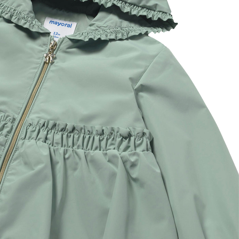 Gray Hooded Zip Jacket