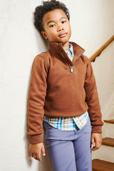 Alder Quarter-Zip - Saddle Brown