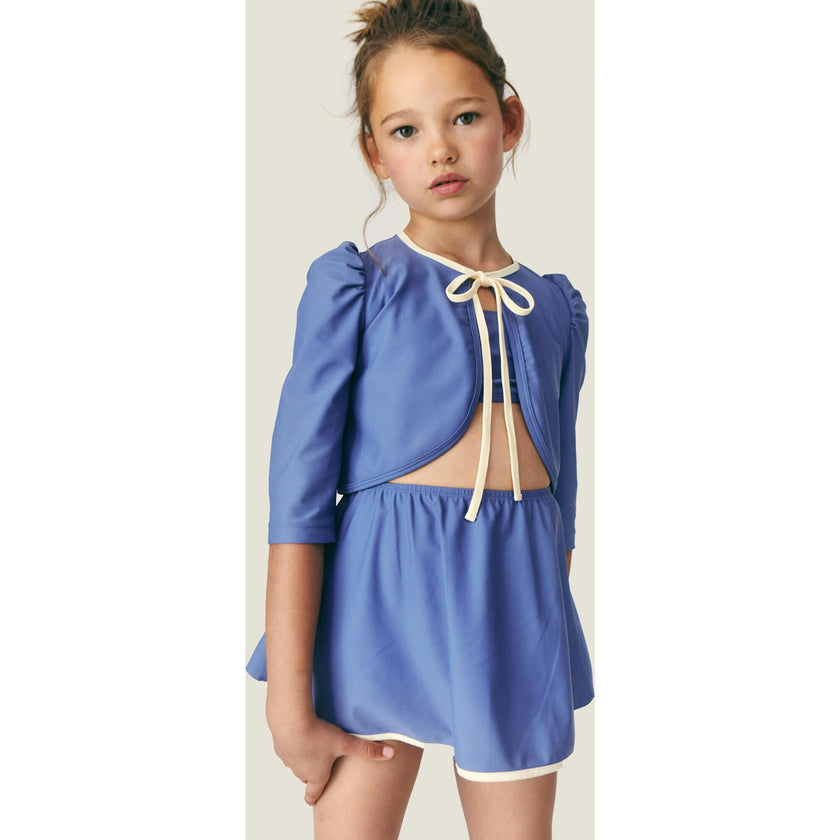Mipounet SS26 Noélie, Swim Cardigan (ecru/blue)