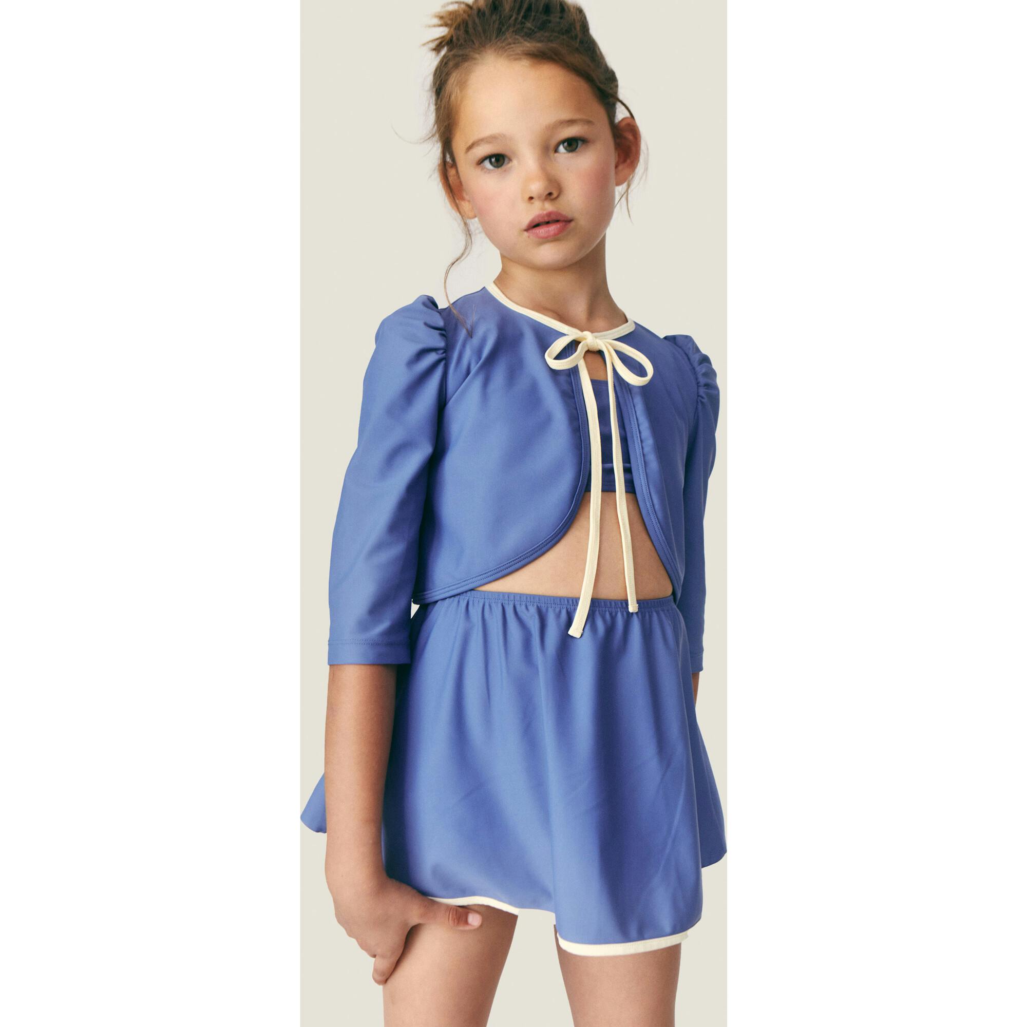Mipounet SS26 Pauline, Swim Skirt Ecru Blue