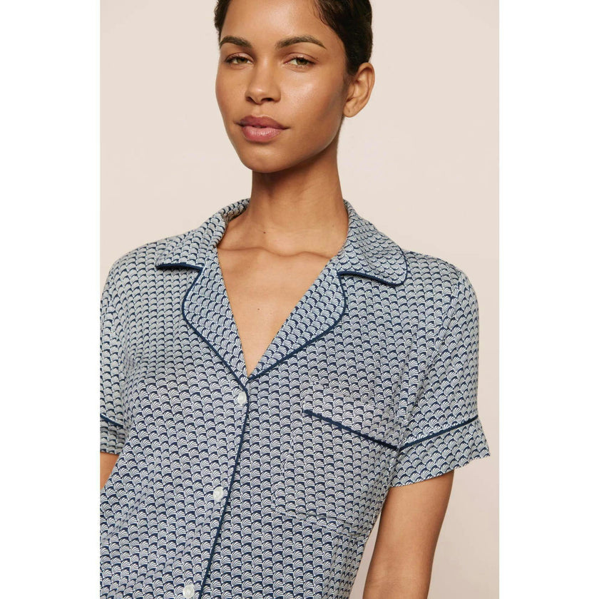 Gisele Printed TENCEL™ Modal Relaxed Short PJ Set, Blue