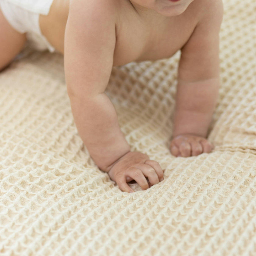Waffle Baby Blanket Linen