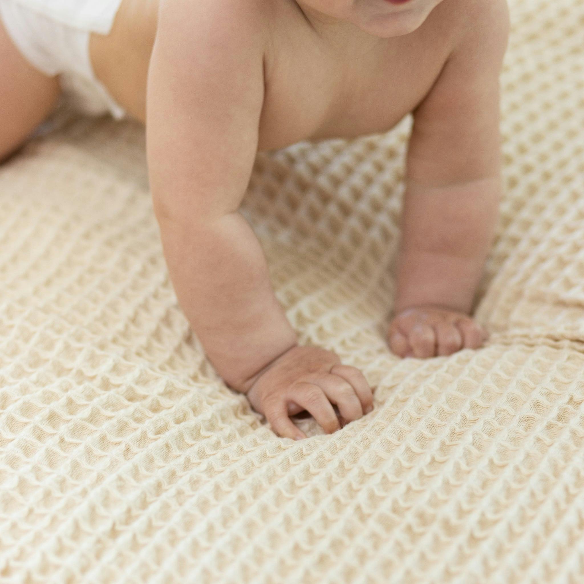 Waffle Baby Blanket Linen
