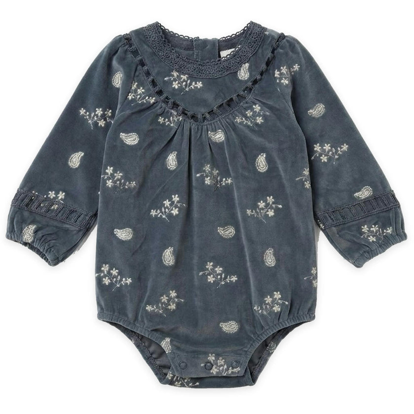 Embroidered velour Bubble