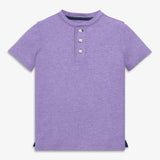 Kids heathered henley tee