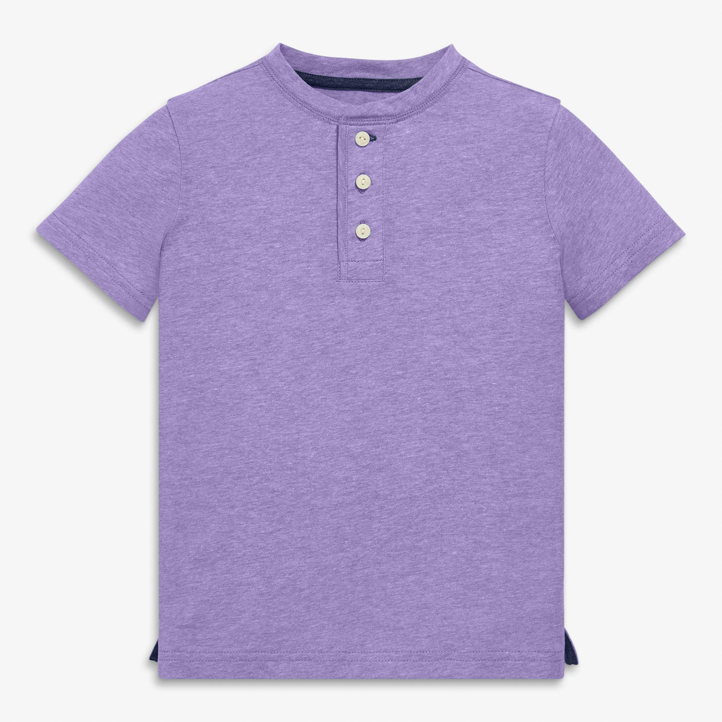 Kids heathered henley tee