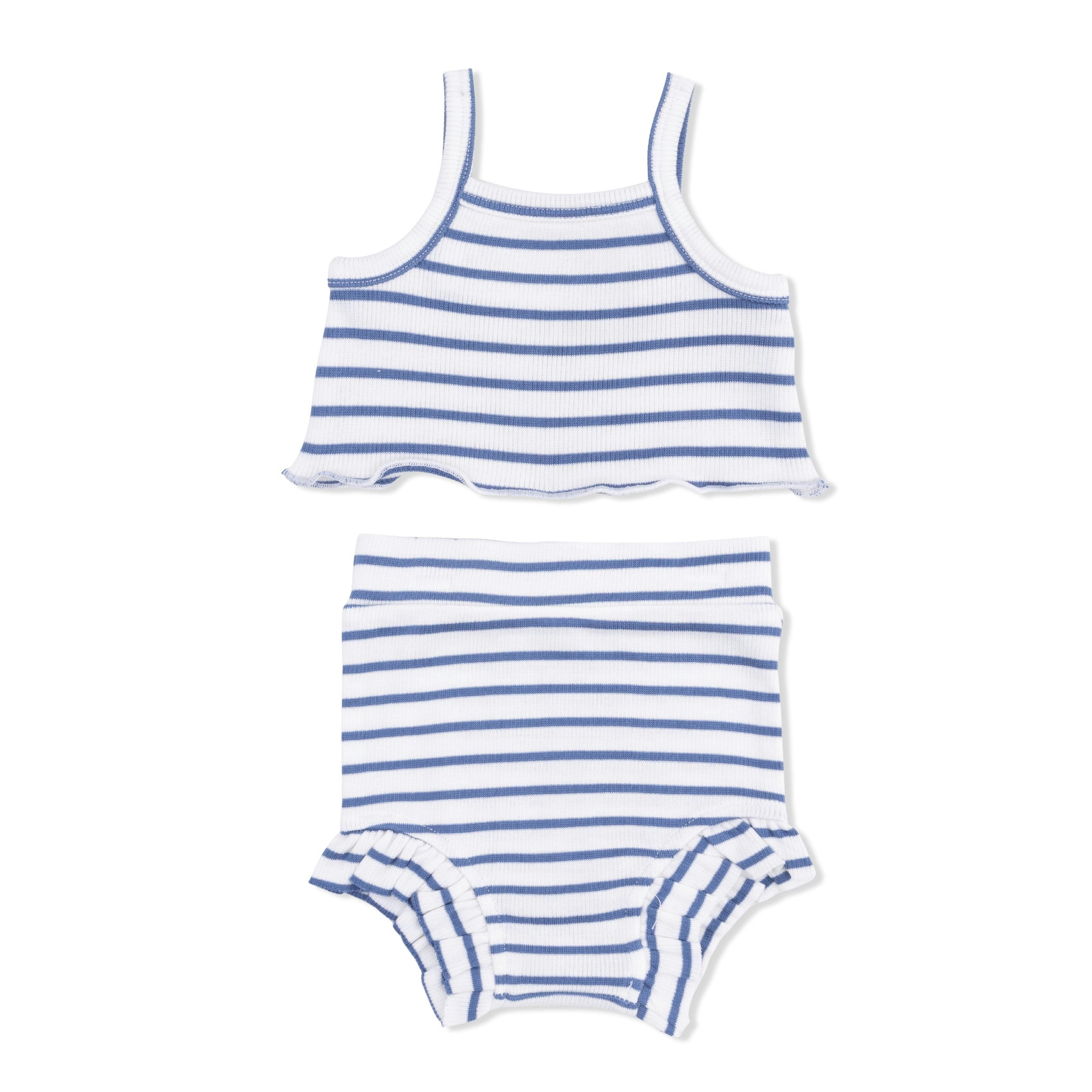 Navy Stripe - Tank Top & High Waisted Short