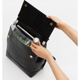 Women's Vegan Leather Padded Laptop Sleeve Backpack