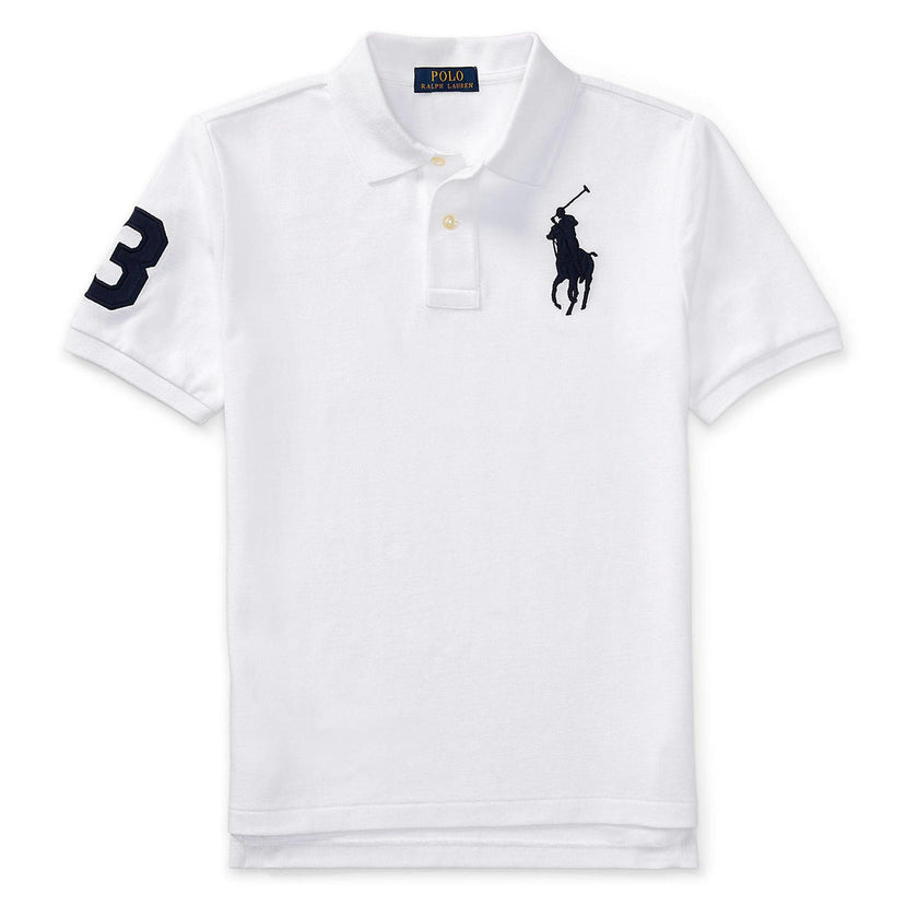 White Logo Patch Jr Polo