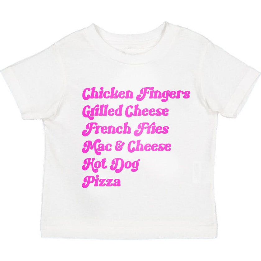 Kids Menu Crew Neck Tee, Prints