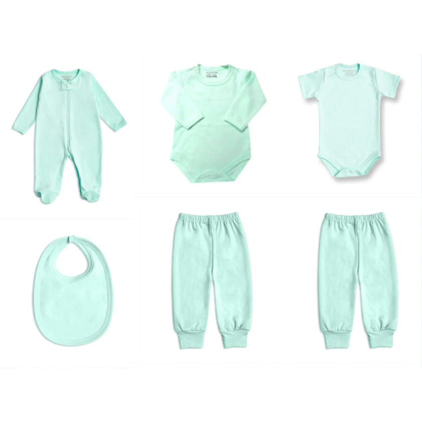 Pima Cotton 5 -Piece Newborn Layette Set | Hypoallergenic Baby Gift Set