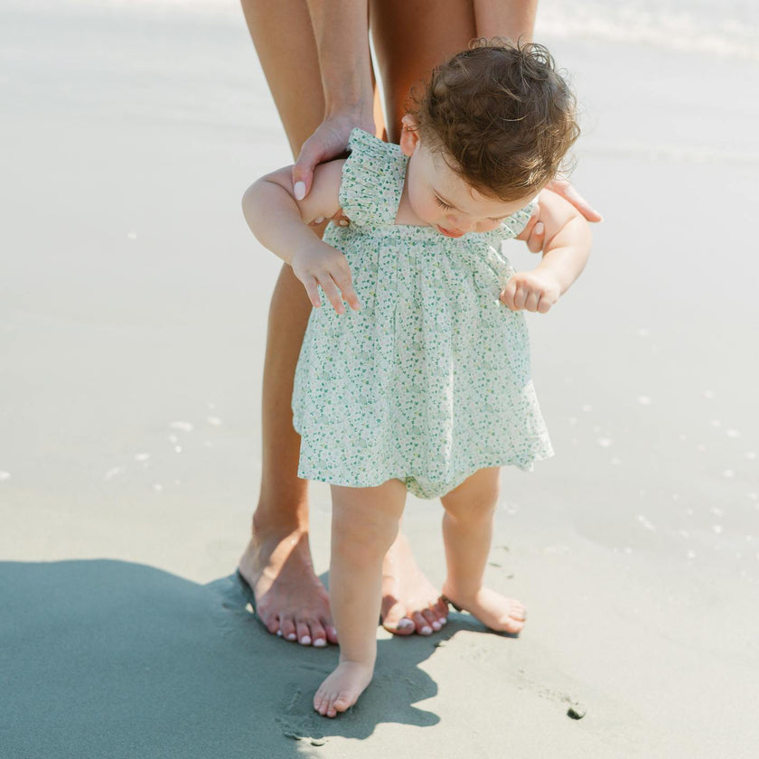 baby sea marsh floral flutter tank bloomer set
