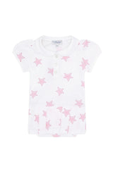 Pink Stars Print Onesie Dress