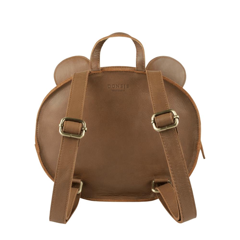 Umi Schoolbag | Bear | Cognac Classic Leather
