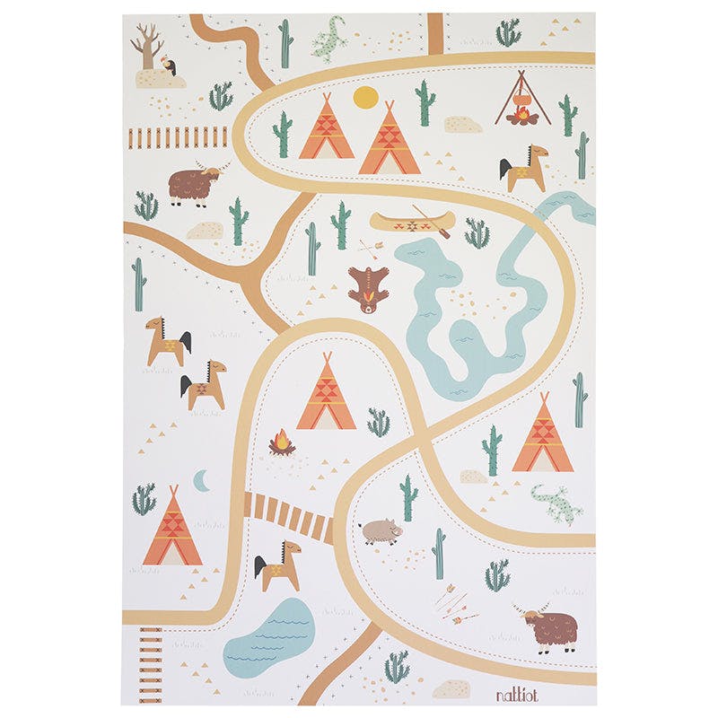 Vinyl Print Rectangular Play Rug