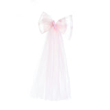 Light Pink Suvanna Pom‑Pom Tulle Dress with Bow Clip