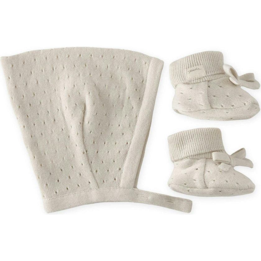 Pointelle Knit Gift Set - Natural