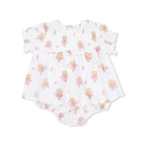 Teddy Bear Ballerina - Smocked Ruffle Bubble with Skirt