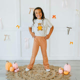 Pumpkin Teddy Bear Patch Short Sleeve T-Shirt