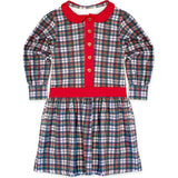Printed Knit Plaid Dress
