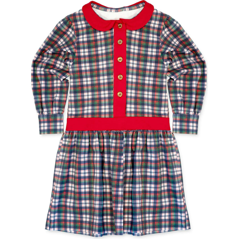 Printed Knit Plaid Dress