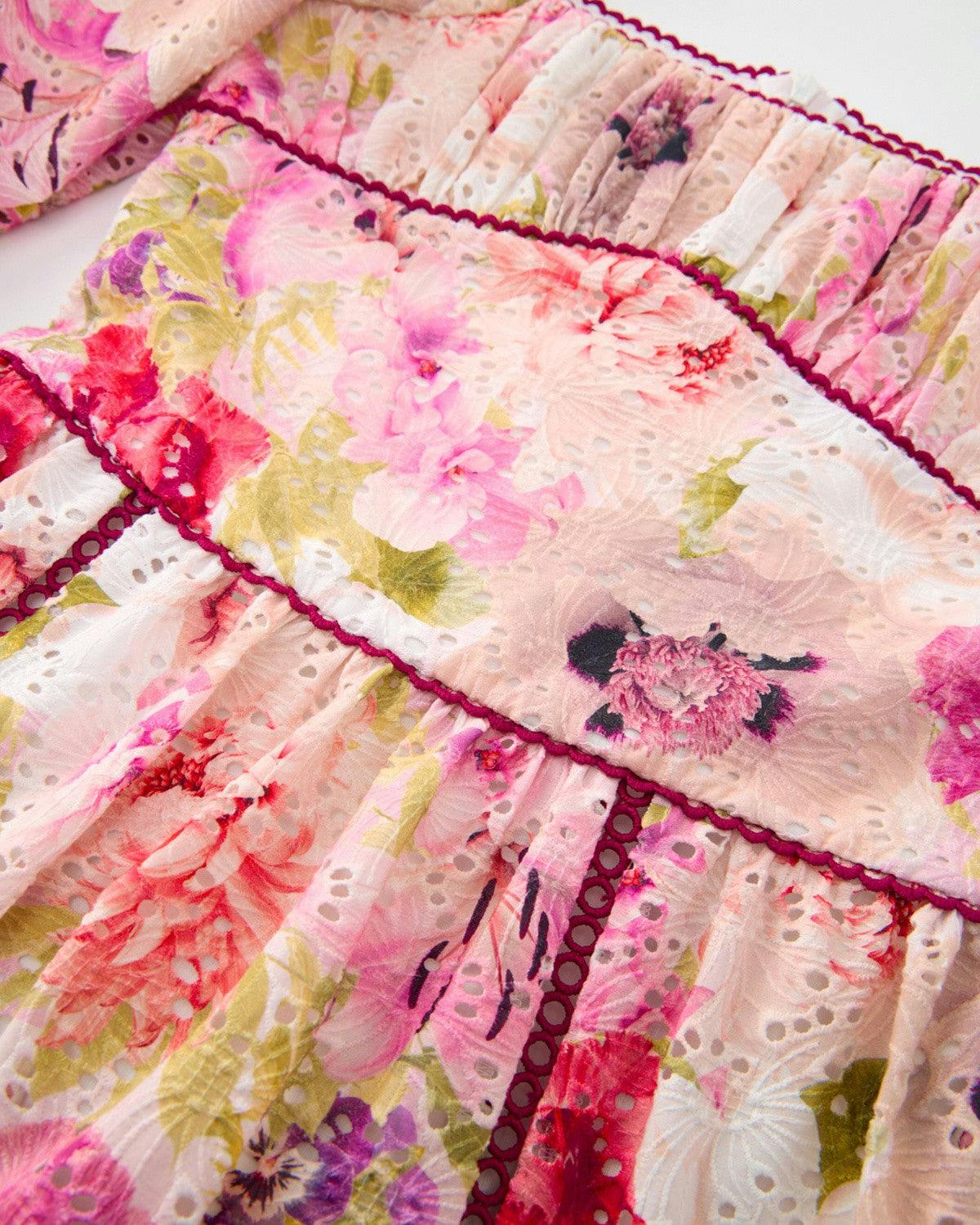 Liana Embroidered Mini Dress