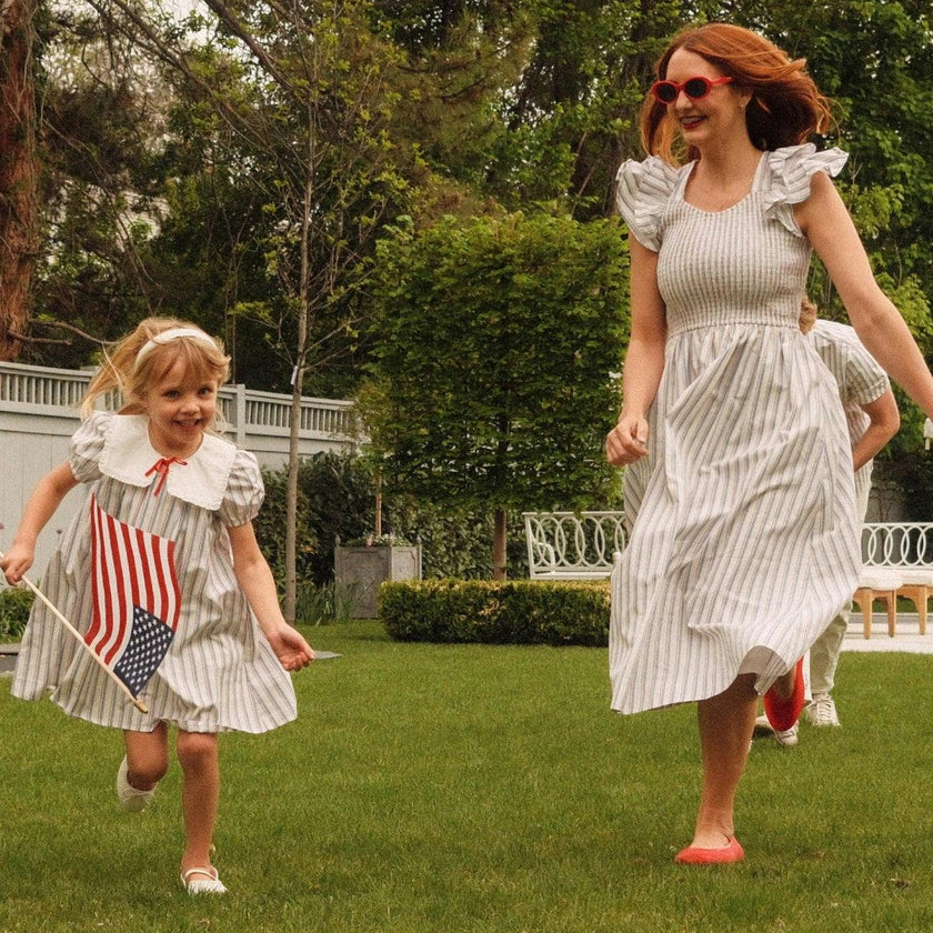 Hattie Dress in Heritage Stripe