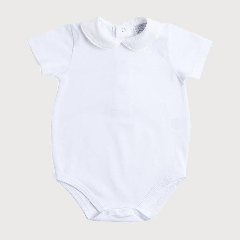 Peter Pan Collar Bodysuit in White (0mths-3yrs)