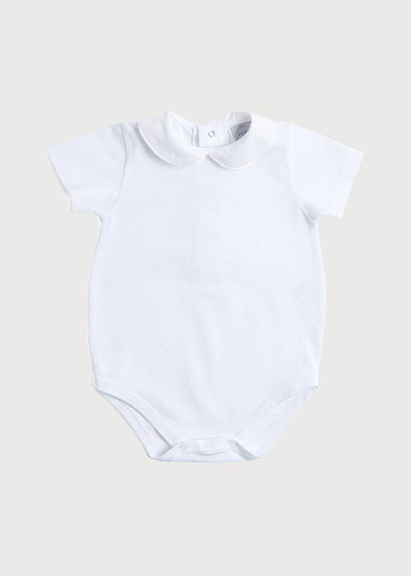 Peter Pan Collar Bodysuit in White (0mths-3yrs)