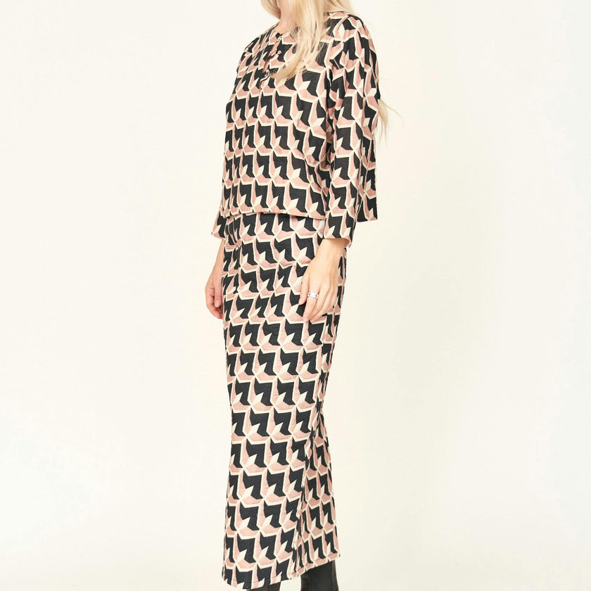 Lombok Skirt in Clay Parquet