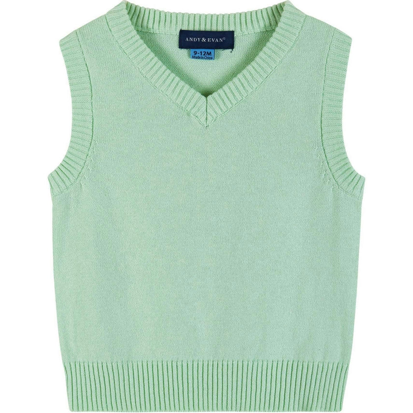 Infant Plaid Poplin and Sweater Vest Set