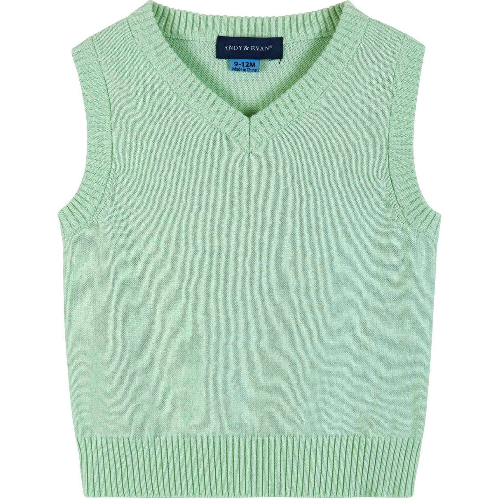 Infant Plaid Poplin and Sweater Vest Set