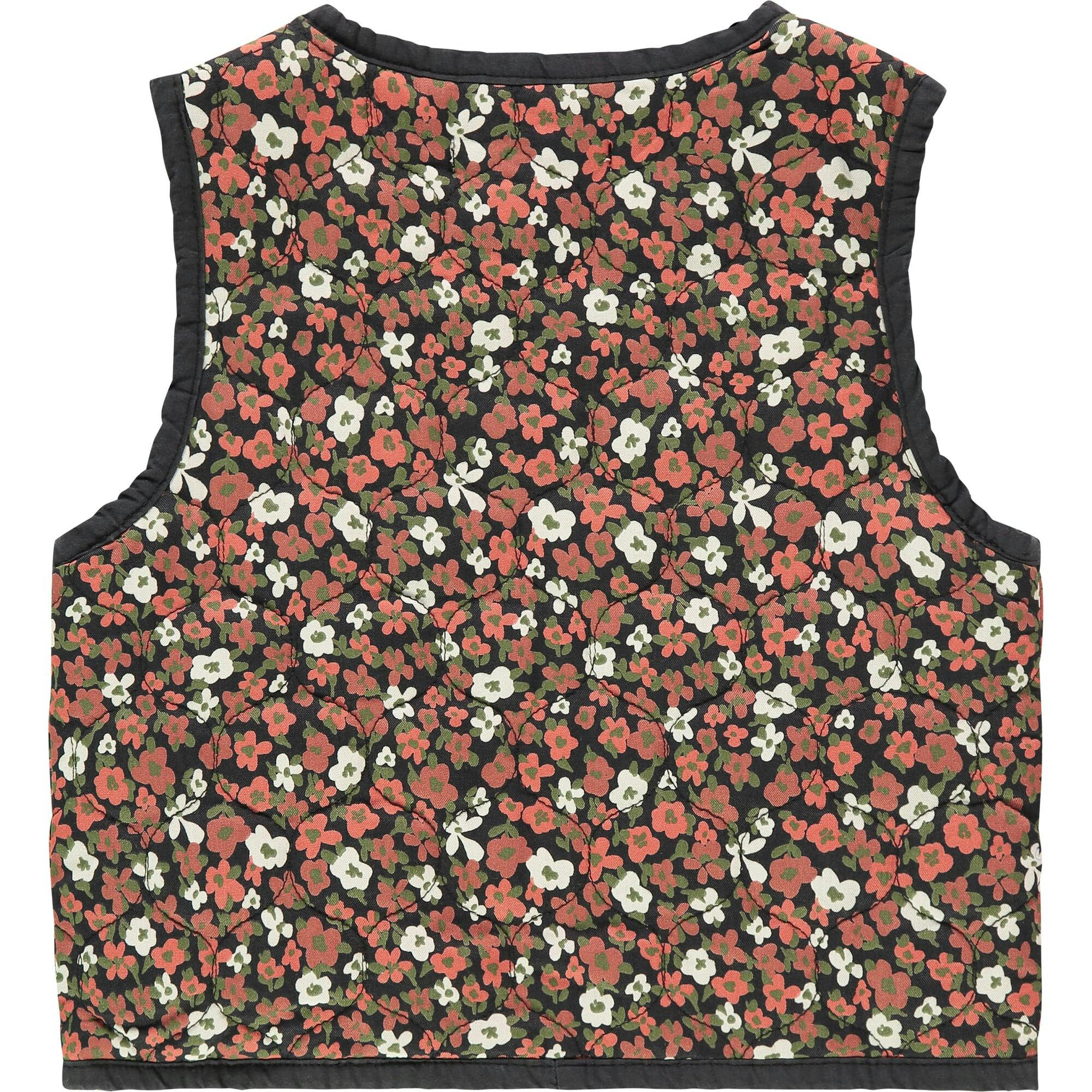 Floral Pattern Sleeveless Vest