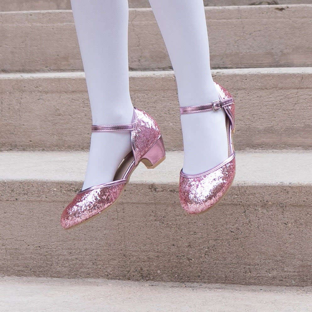 Jr Star Pink Sparkle Heels