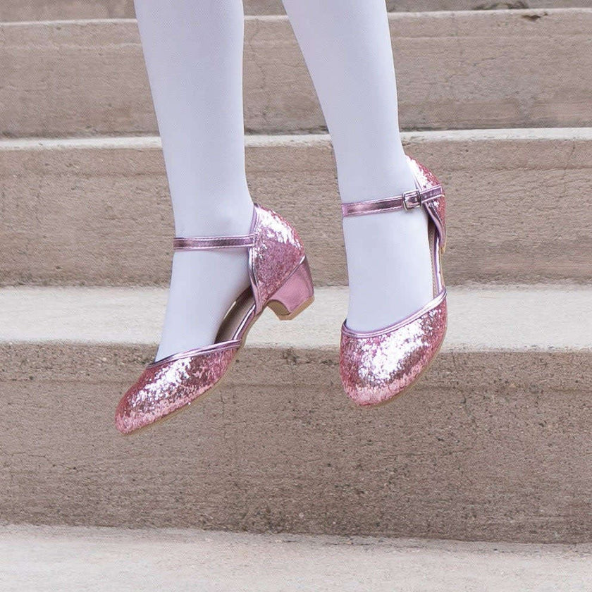 Jr Star Pink Sparkle Heels