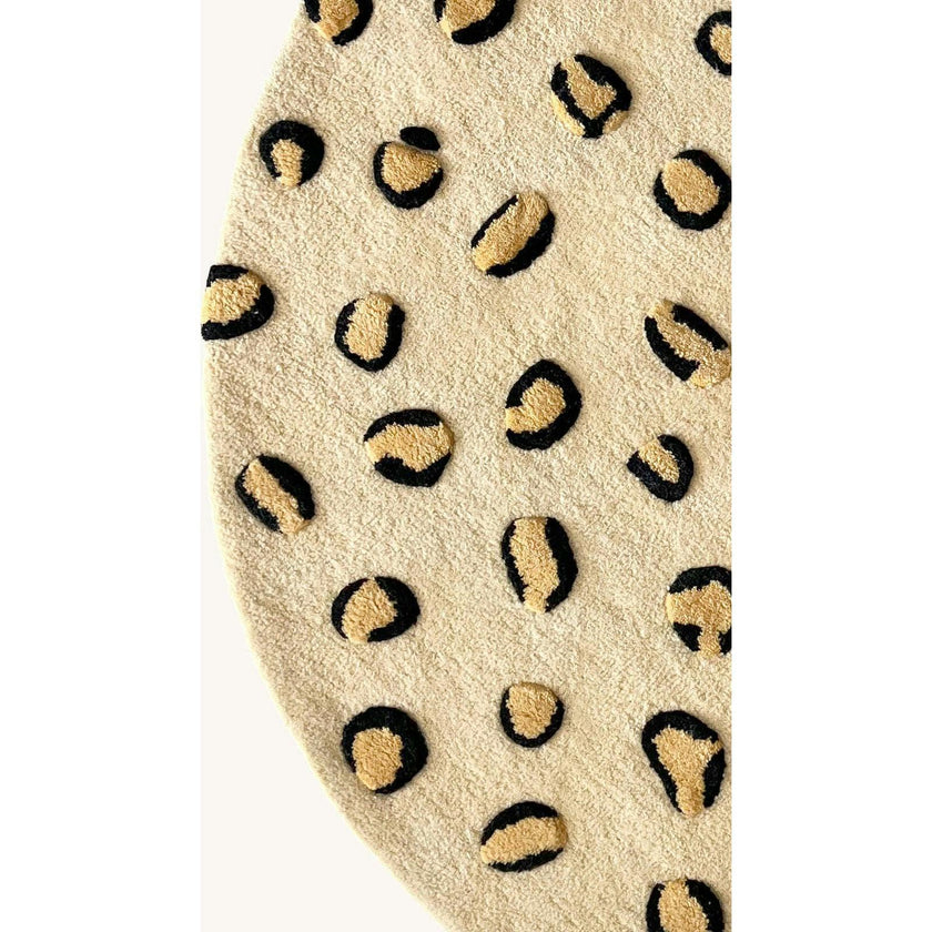 Round Leopard Rug