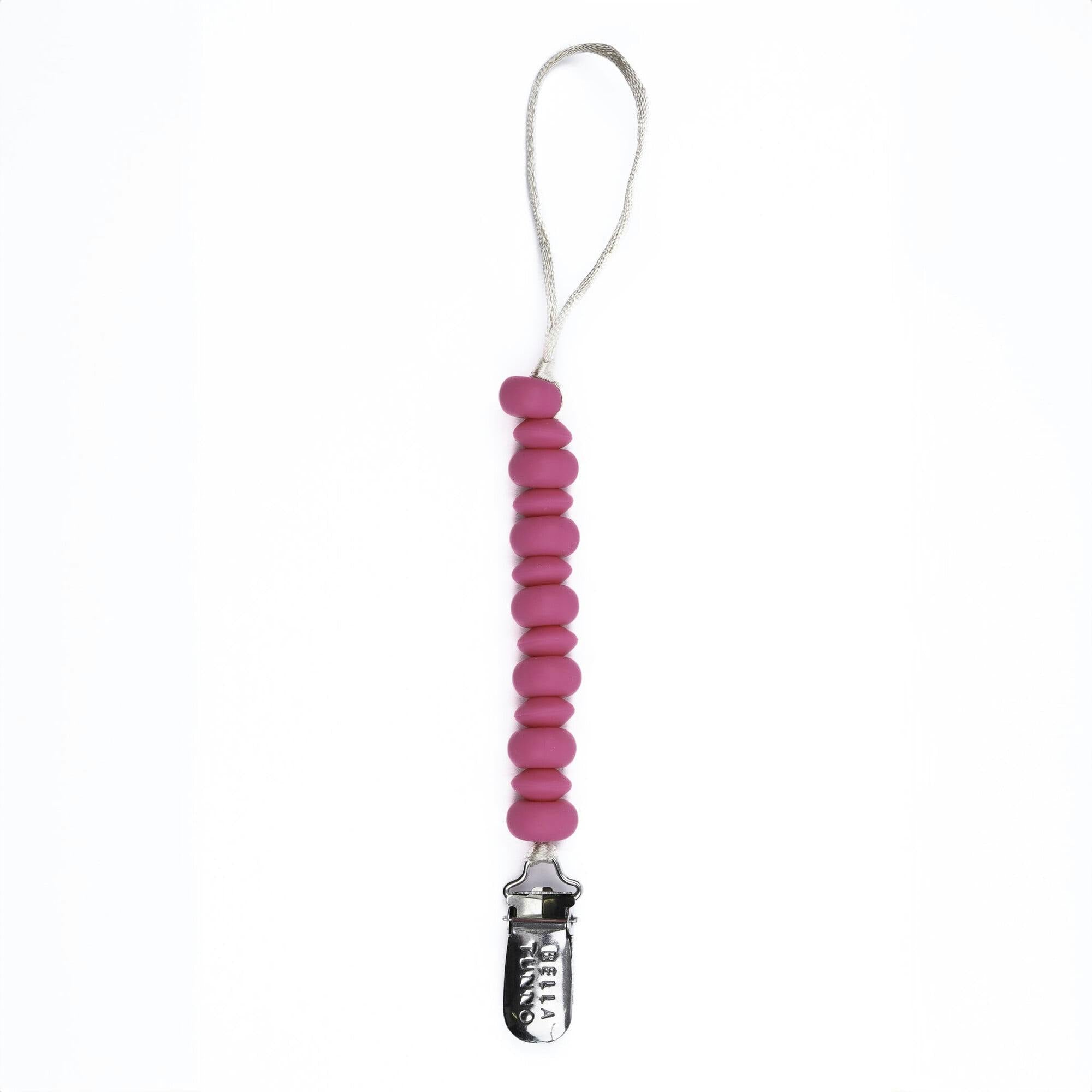 Punch Beaded Silicon Pacifier Clip