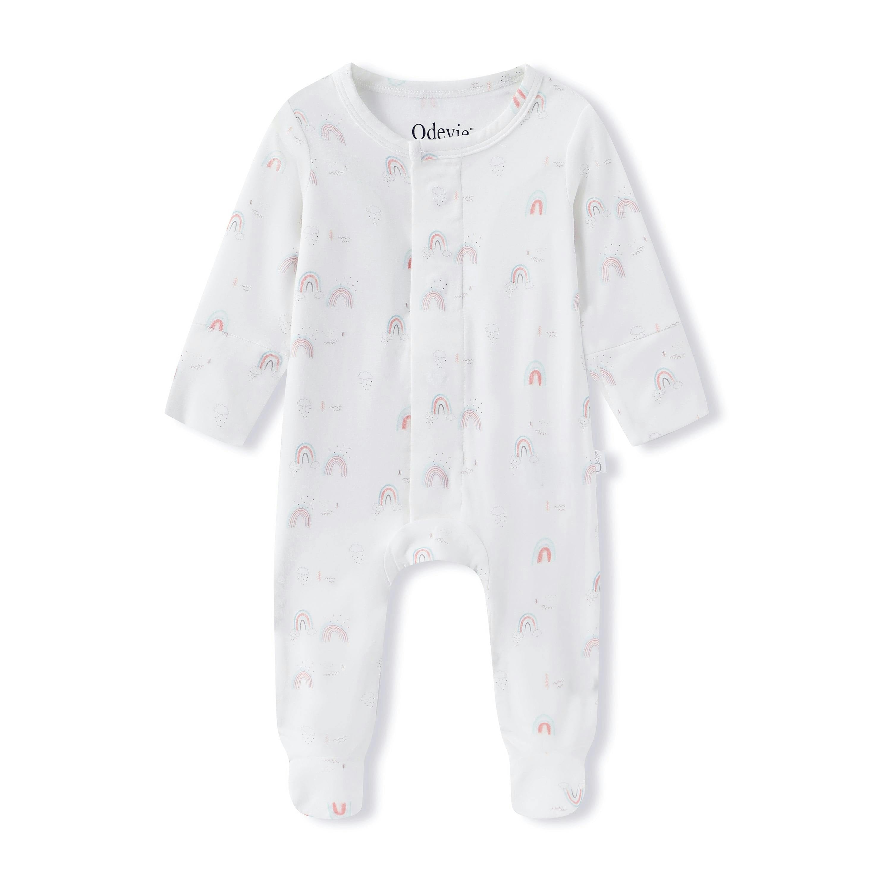 Bamboo Magnetic Footie Pajama - Arc en ciel