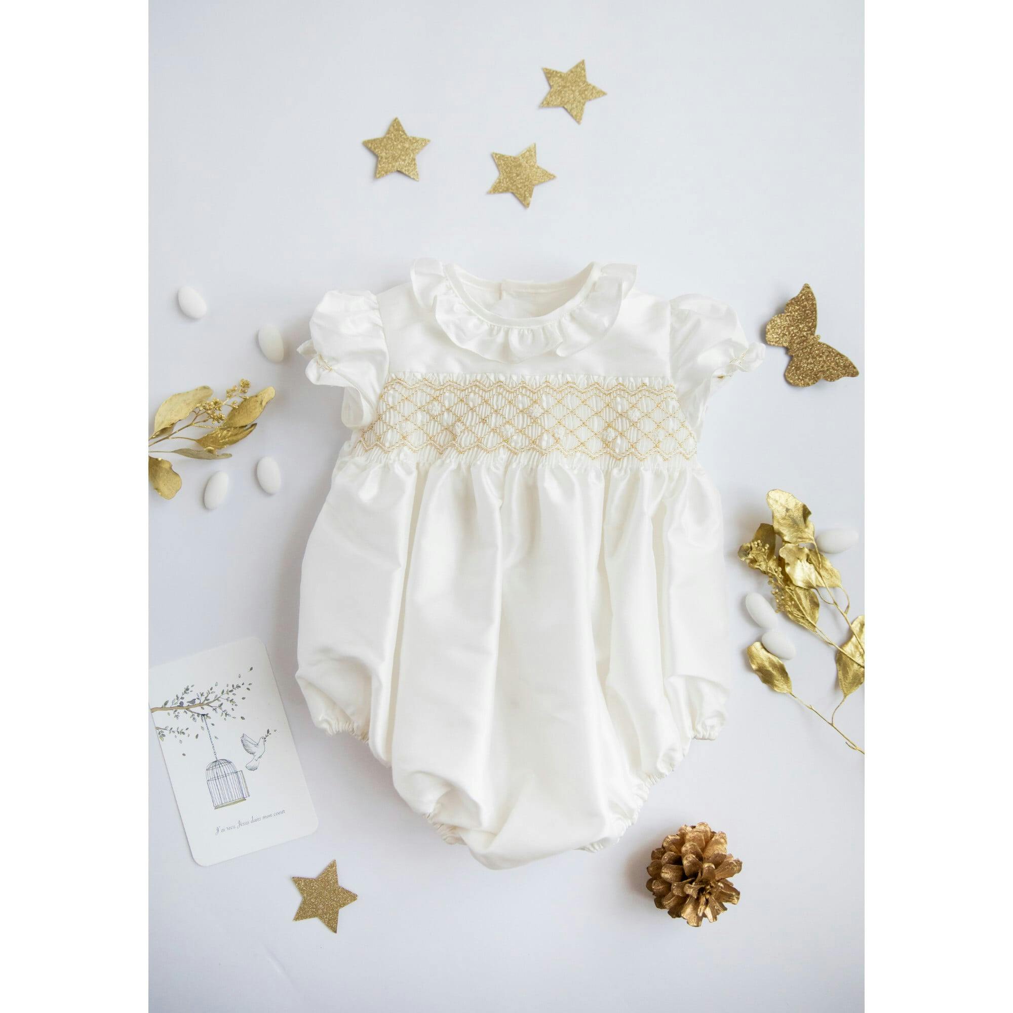 Colombe Gold Silk Ceremony Baby Bubble