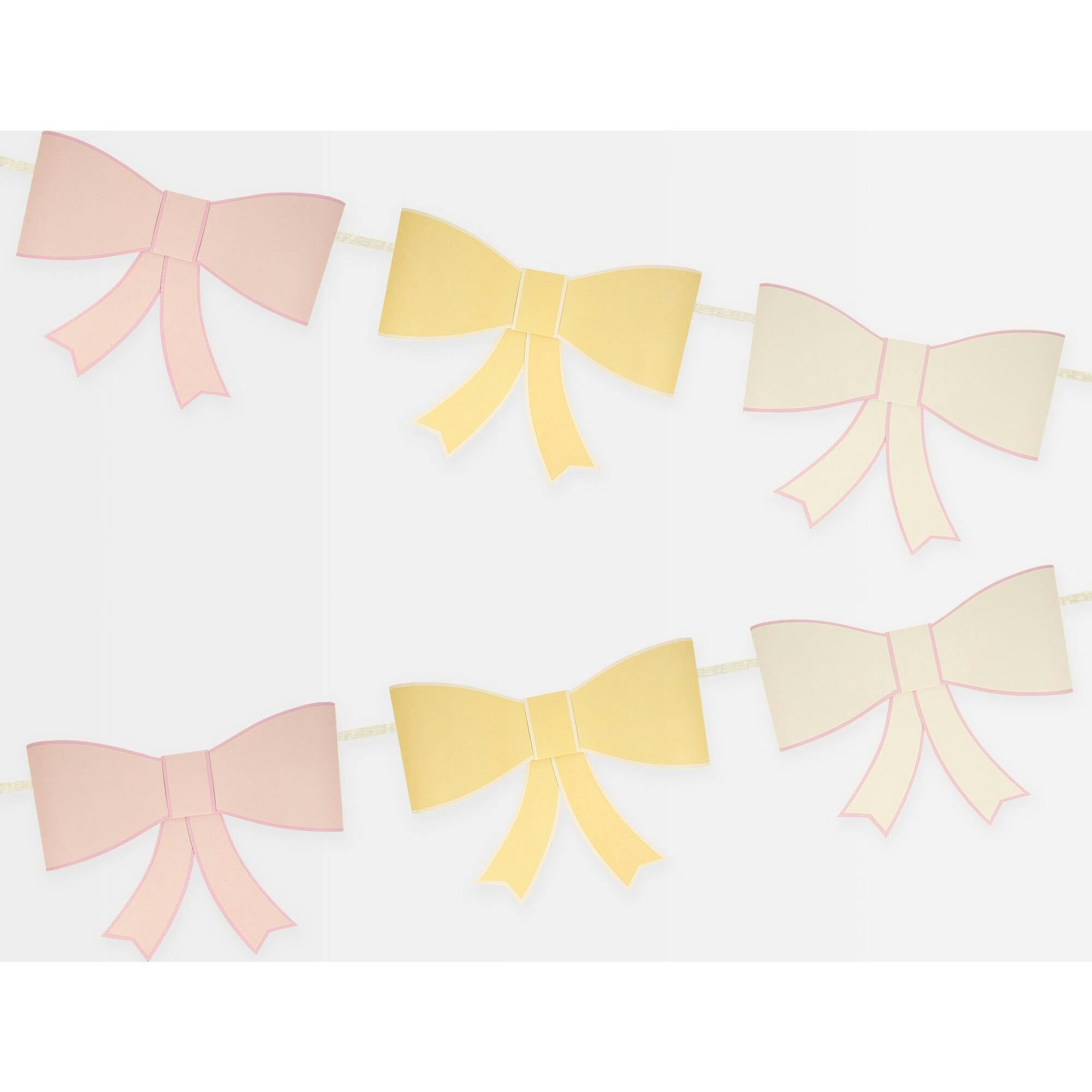 3D Paper Bow Garland
