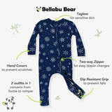 Snowflake Bamboo Convertible Footie